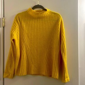old navy yellow mock neck sweater
